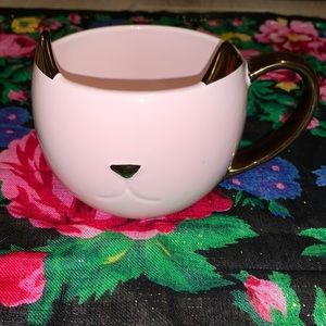 Pinky Up Chloe Purrrfect pink & Gold Cat coffee mug